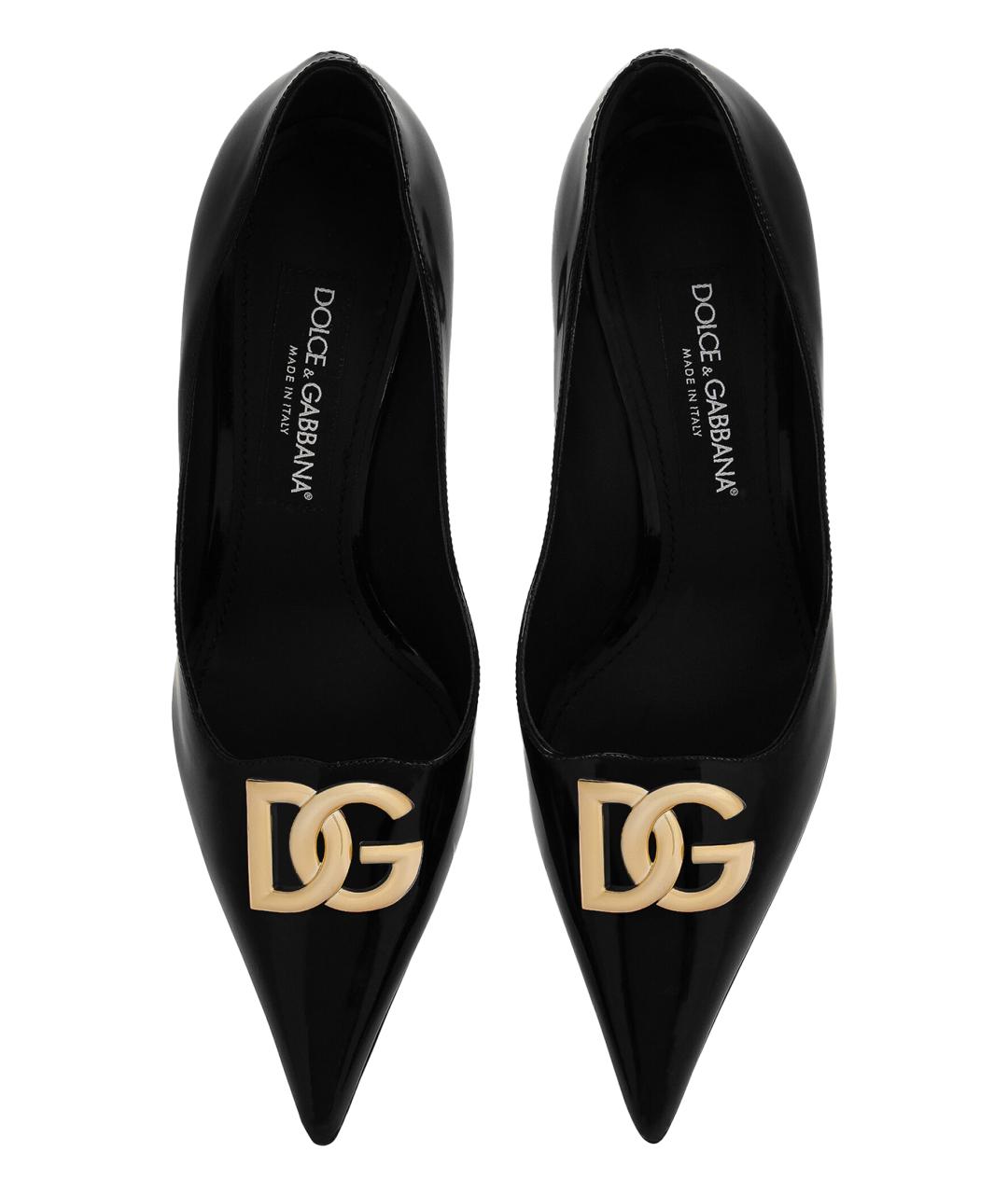 DOLCE&GABBANA Черные кожаные туфли, фото 4