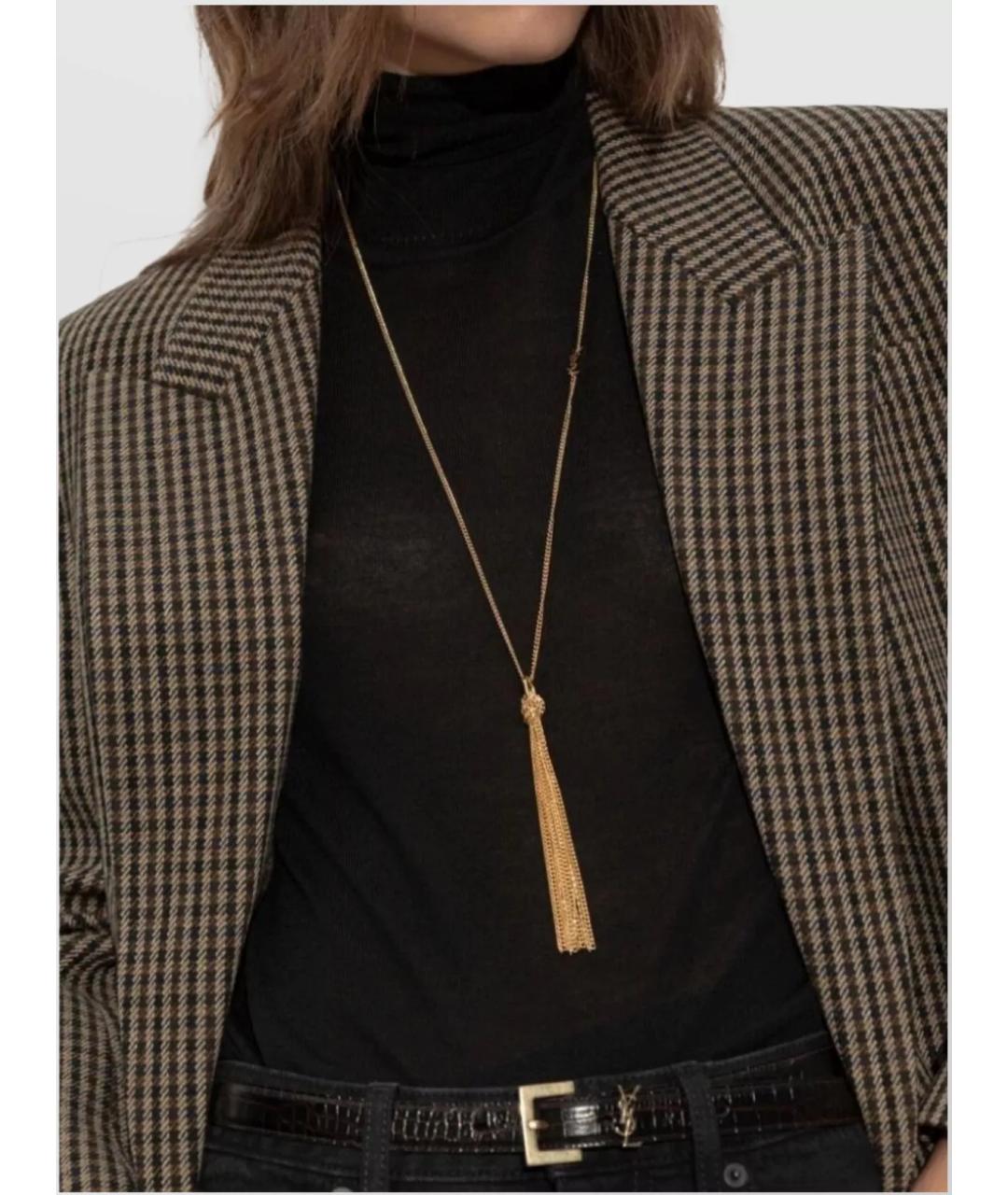 SAINT LAURENT Золотая металлическая цепочка, фото 4