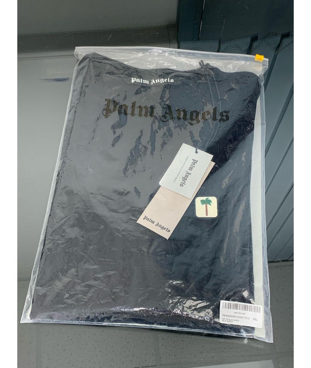 PALM ANGELS Черная хлопковая футболка, фото 5