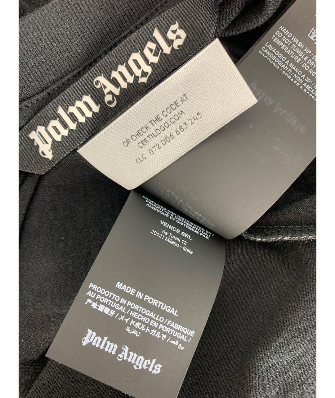 PALM ANGELS Черная хлопковая футболка, фото 6