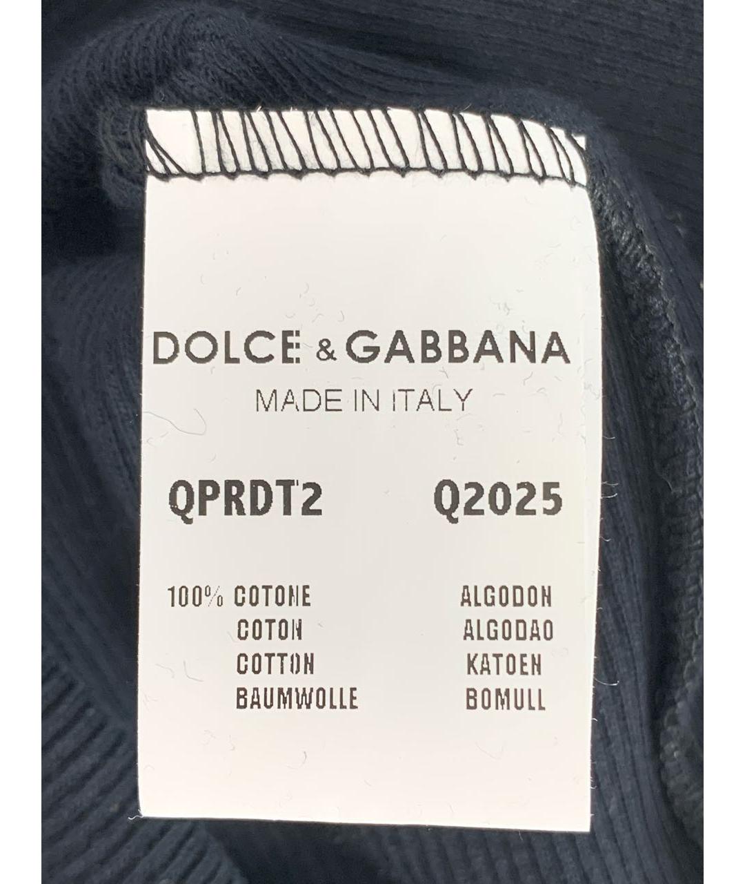 DOLCE&GABBANA Черное хлопковое повседневное платье, фото 5