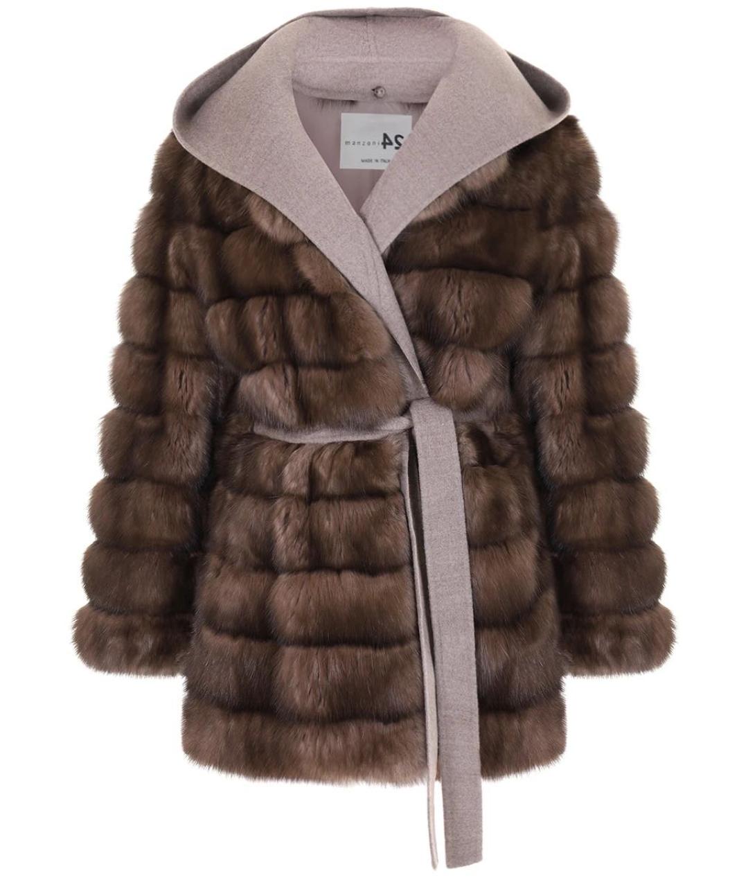 MANZONI 24 Коричневая меховая шуба, фото 1