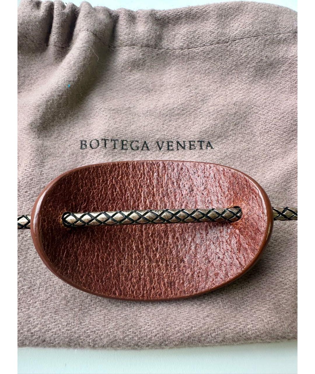 BOTTEGA VENETA Коричневая заколка, фото 2