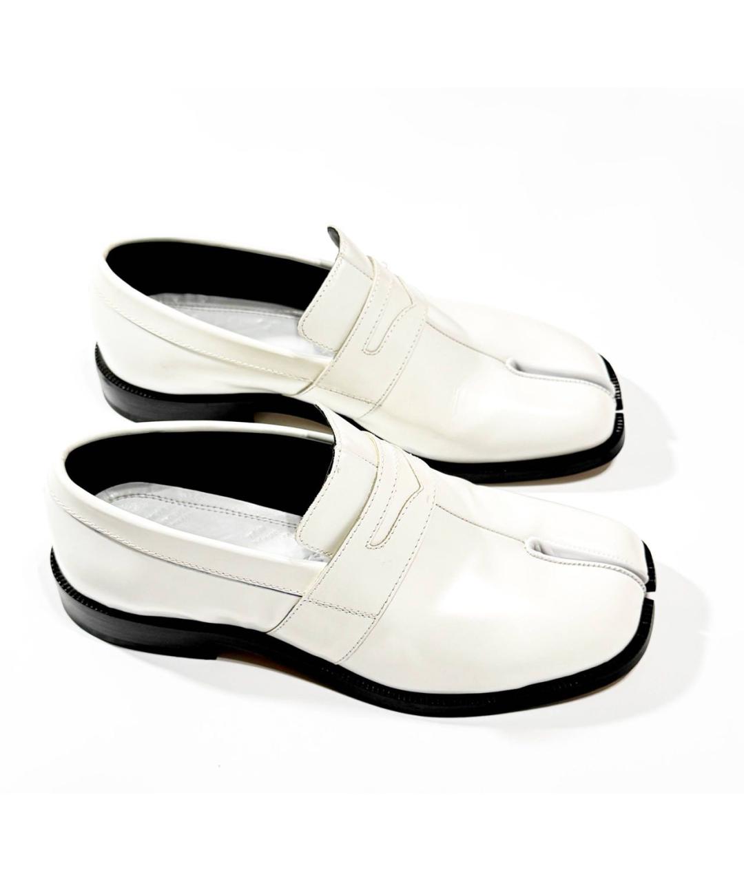 MAISON MARGIELA Белые лоферы из лакированной кожи, фото 3