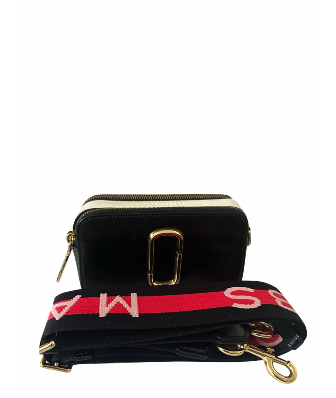 MARC JACOBS Черная сумка через плечо из лакированной кожи, фото 1