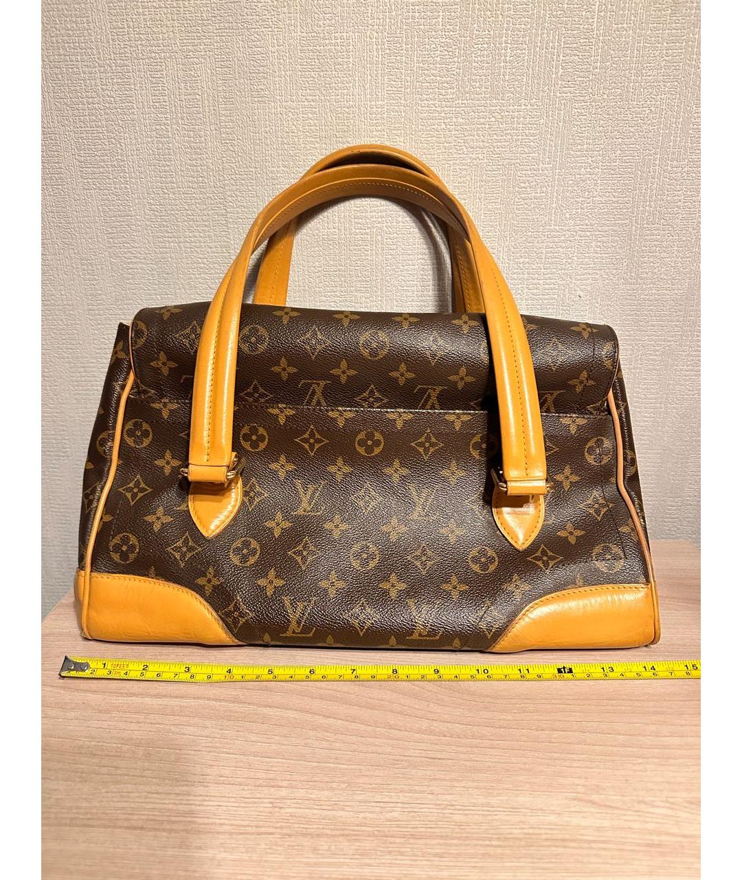 LOUIS VUITTON Коричневая сумка с короткими ручками, фото 4