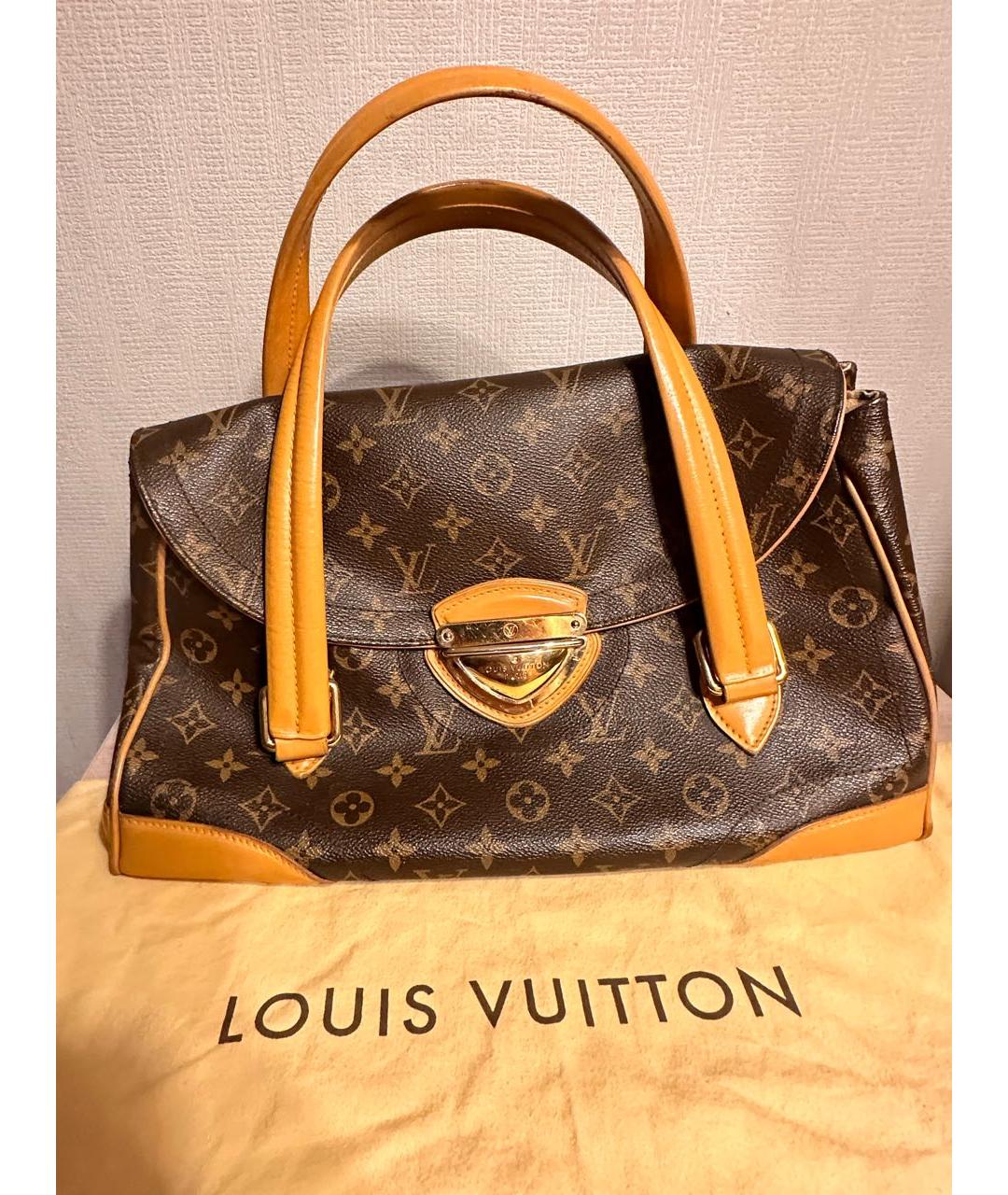 LOUIS VUITTON Коричневая сумка с короткими ручками, фото 2