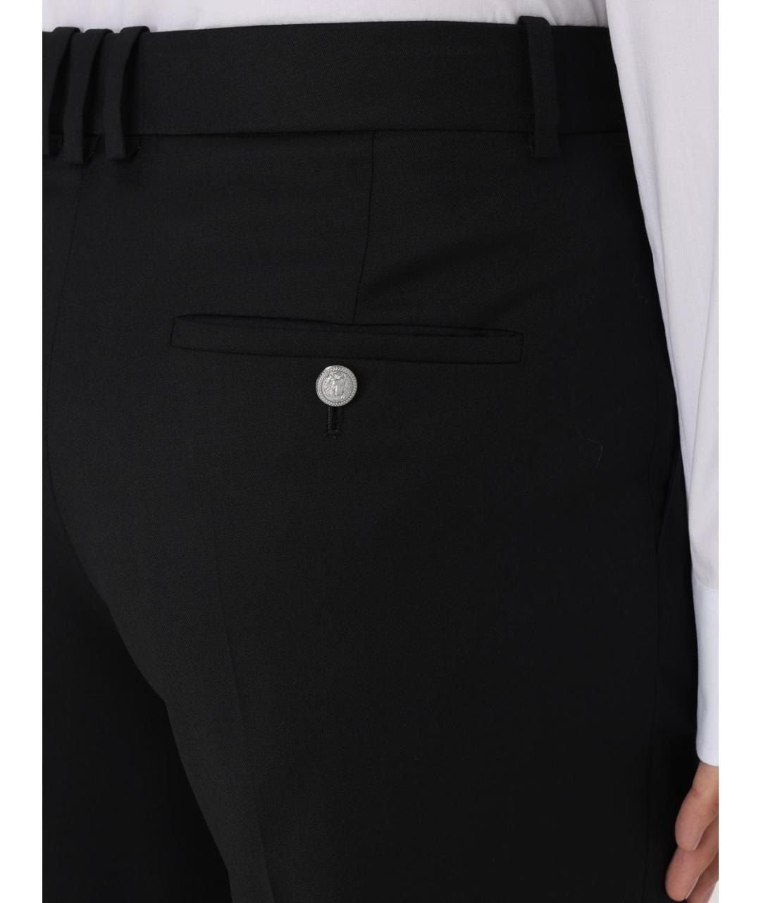 BALMAIN Черные вискозные повседневные брюки, фото 4