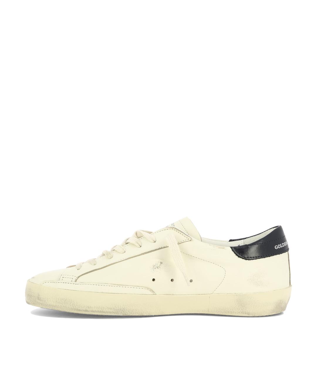 GOLDEN GOOSE DELUXE BRAND Бежевые кожаные низкие кроссовки / кеды, фото 3