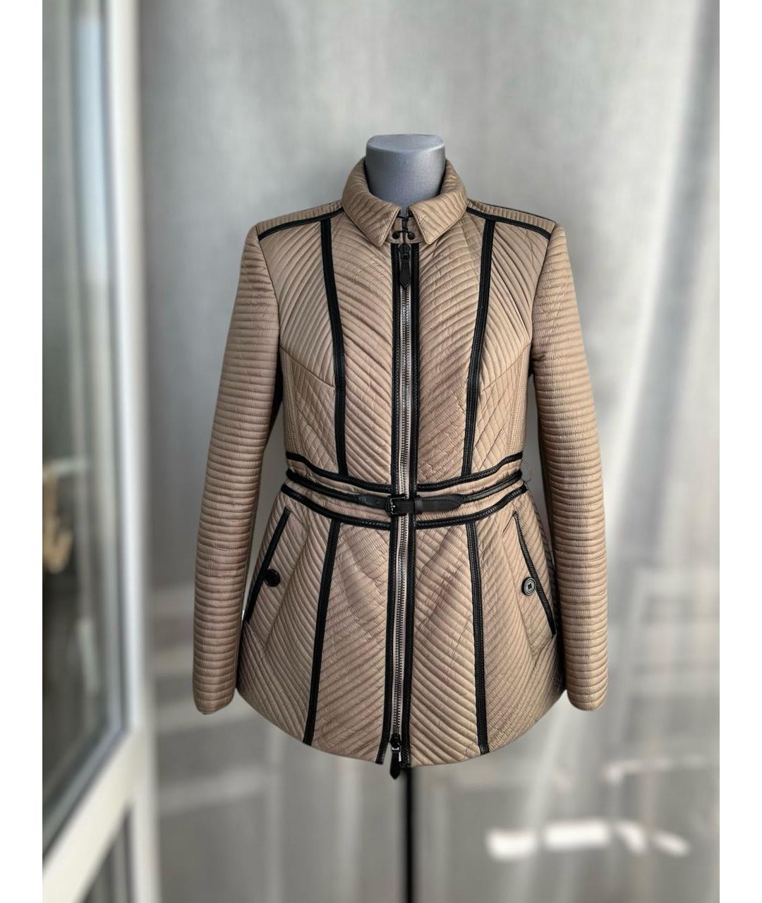 BURBERRY Коричневая полиэстеровая куртка, фото 9