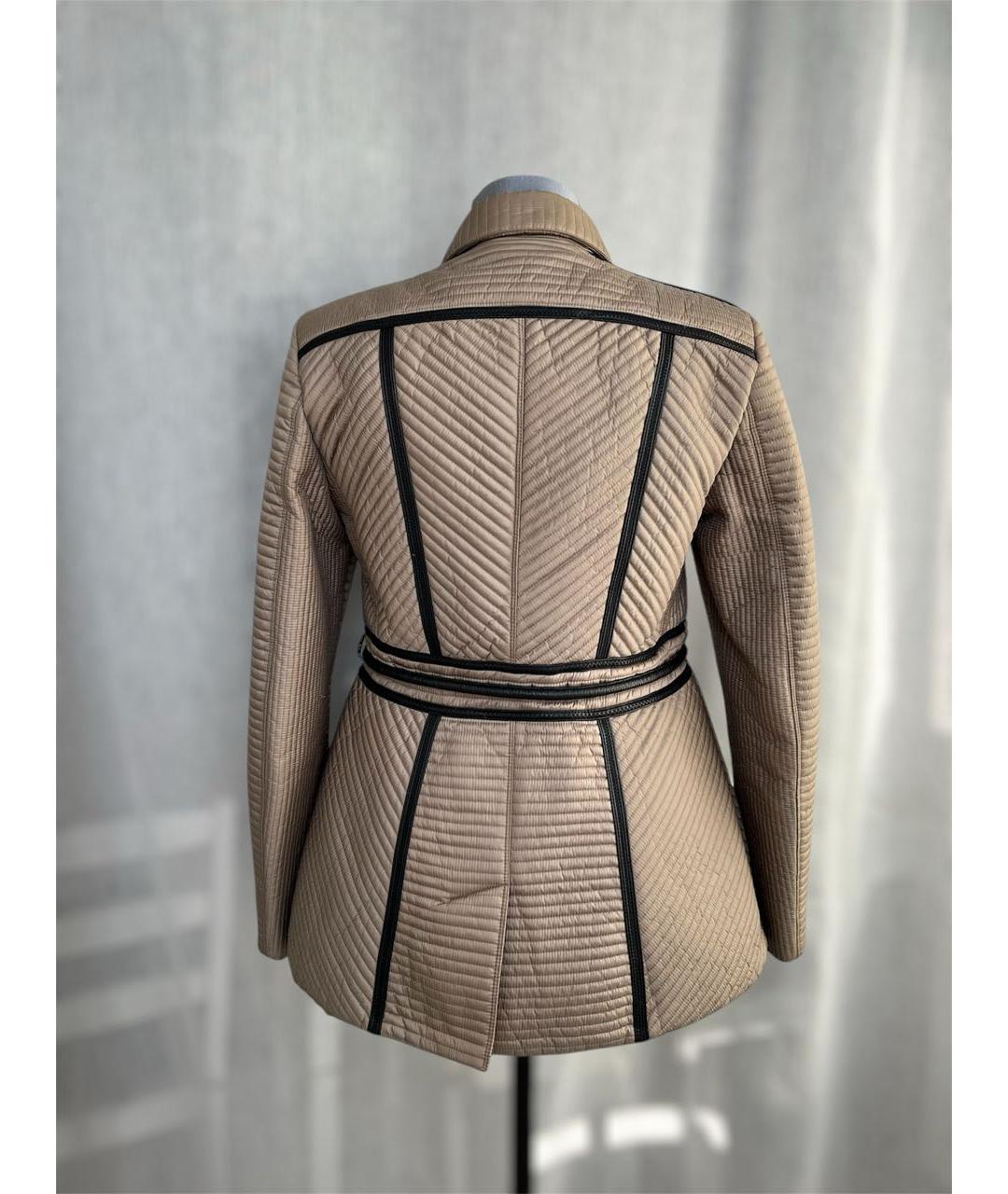 BURBERRY Коричневая полиэстеровая куртка, фото 3