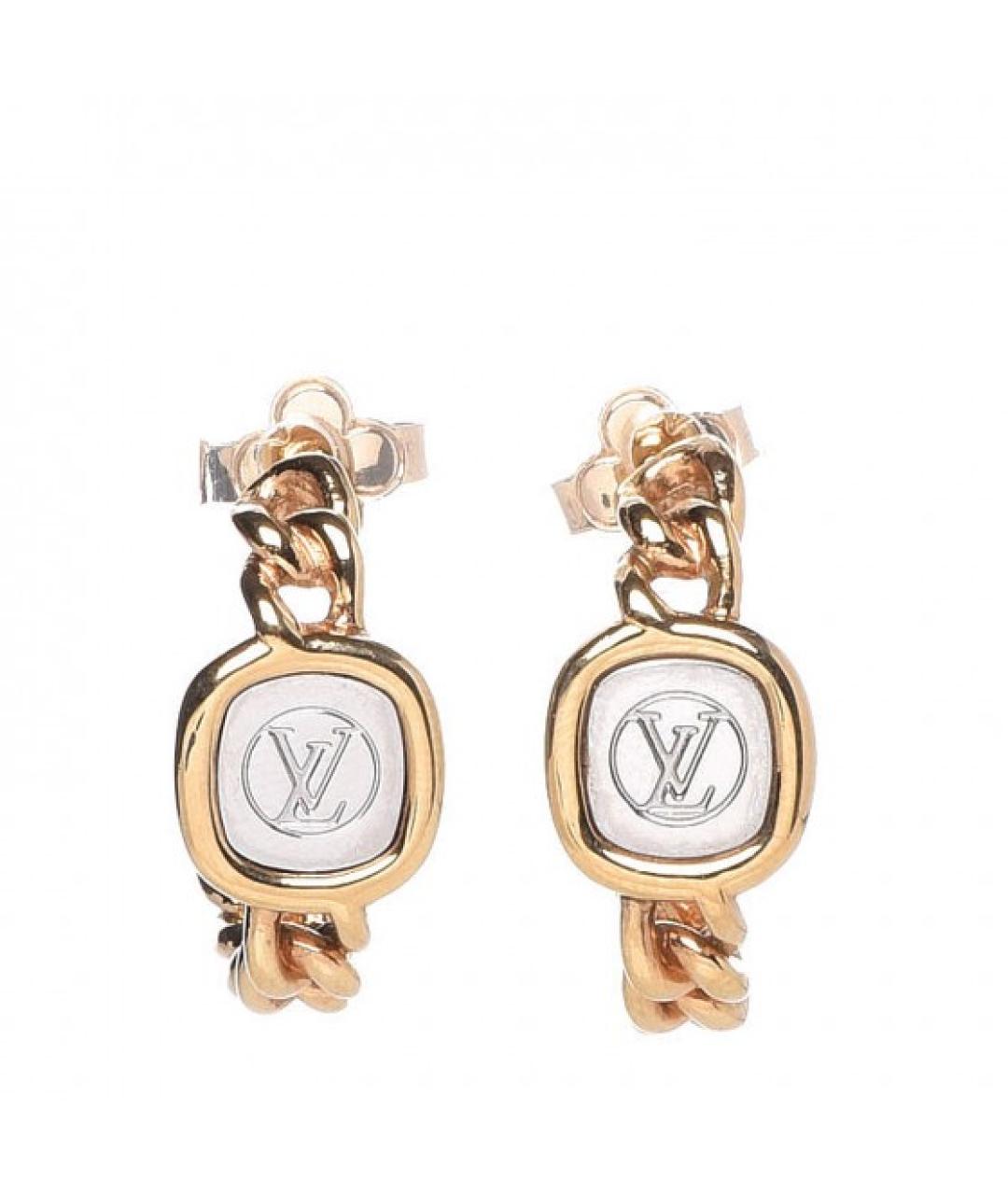 LOUIS VUITTON Золотые металлические серьги, фото 1