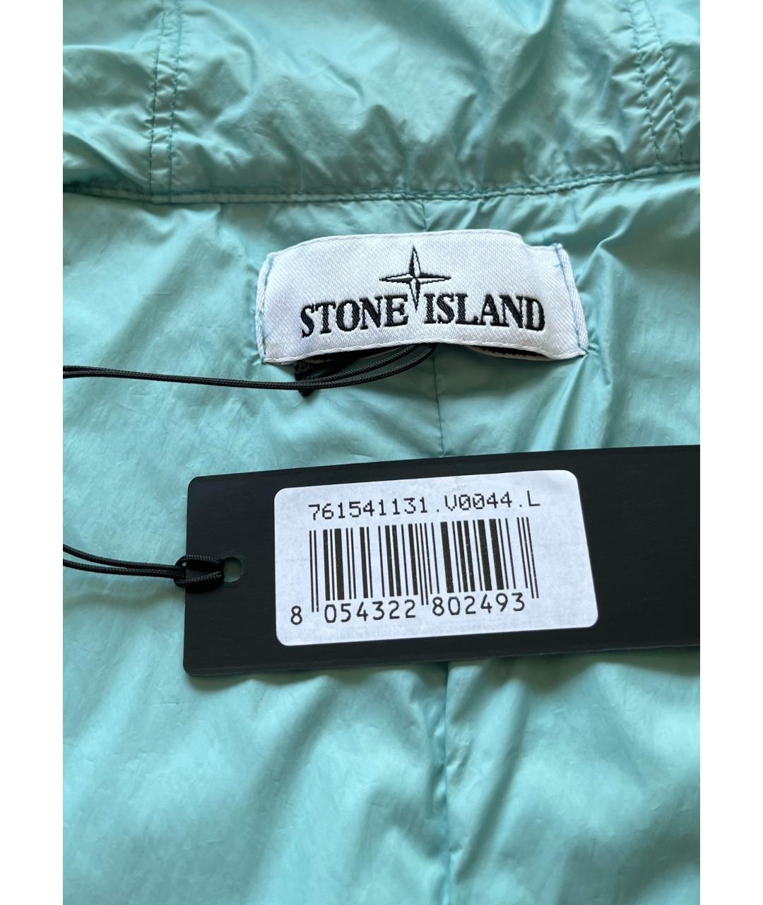 STONE ISLAND Голубая полиамидовая куртка, фото 5