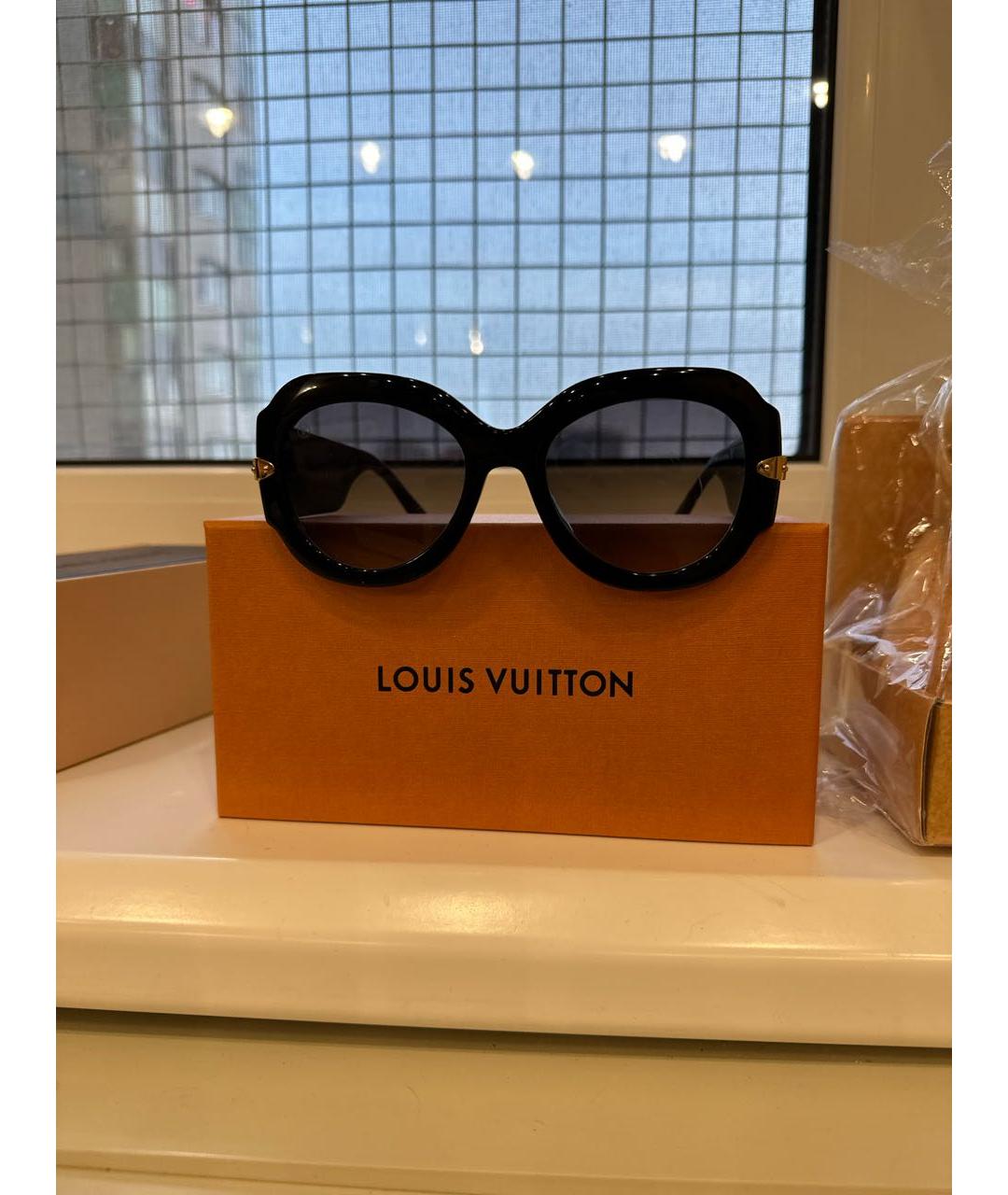 LOUIS VUITTON Черные пластиковые солнцезащитные очки, фото 5