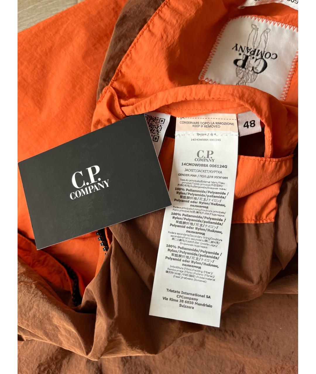 CP COMPANY Оранжевая полиамидовая куртка, фото 9