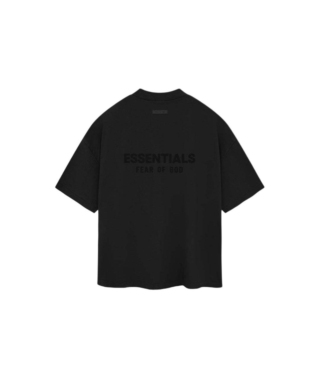 FEAR OF GOD ESSENTIALS Черная хлопковая футболка, фото 2