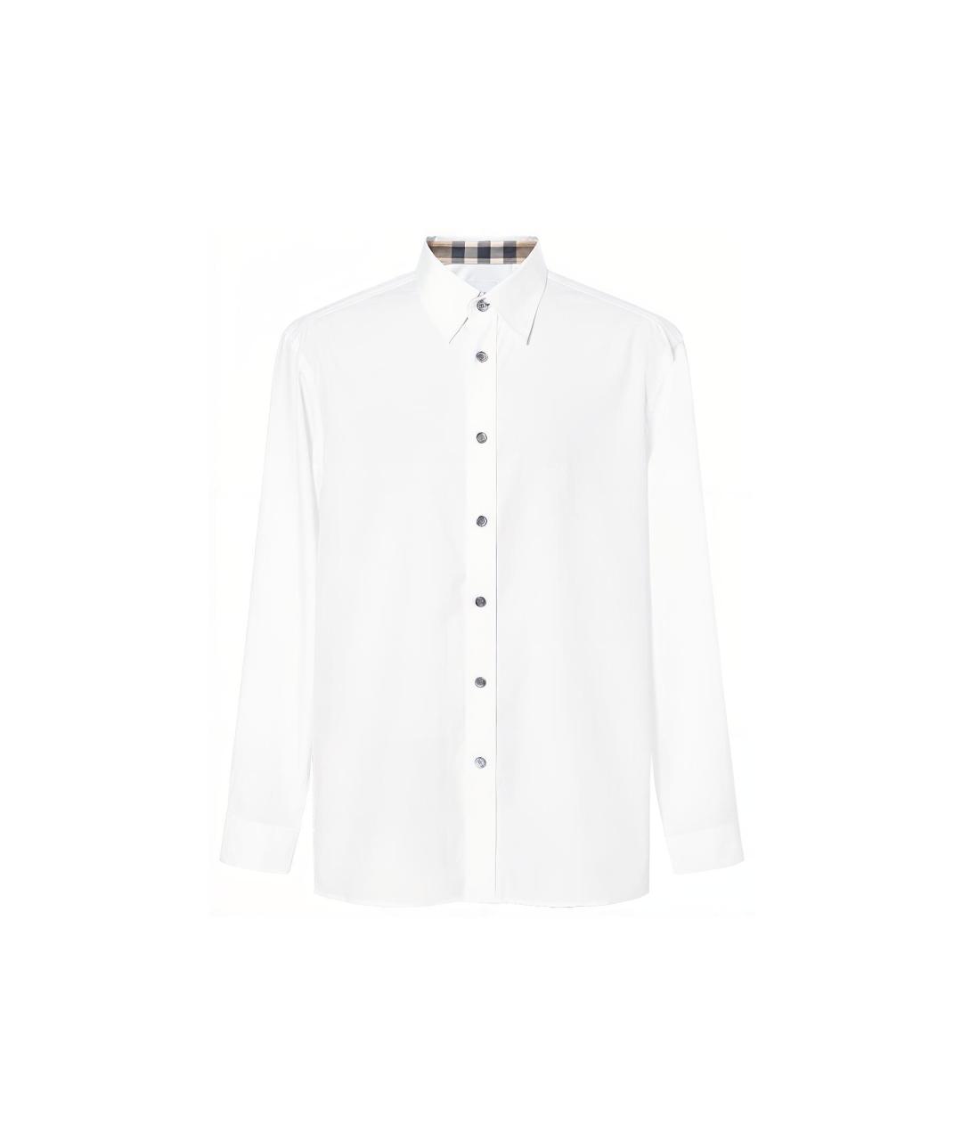 BURBERRY Белая хлопковая футболка, фото 5