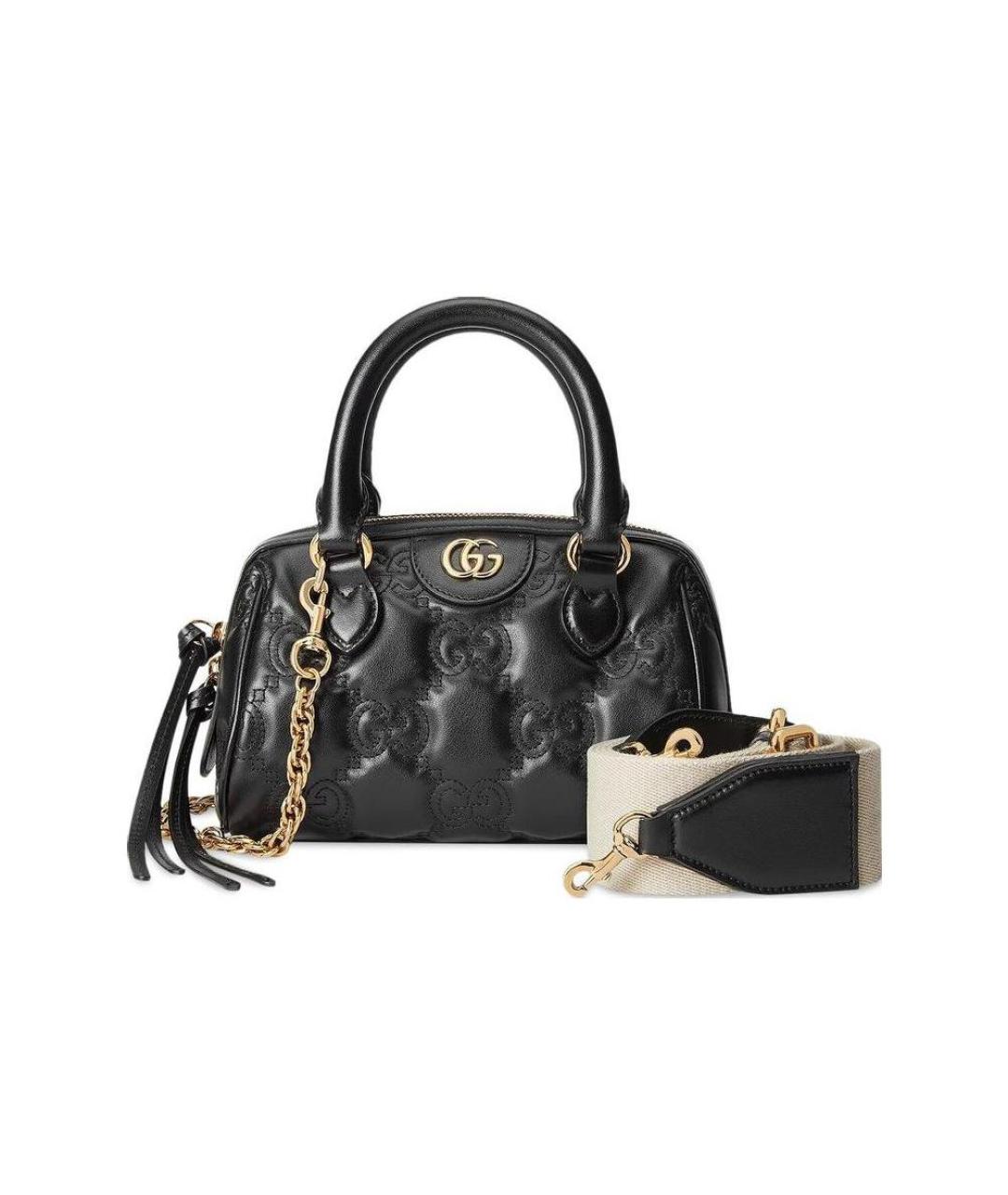 GUCCI Черная кожаная сумка через плечо, фото 1