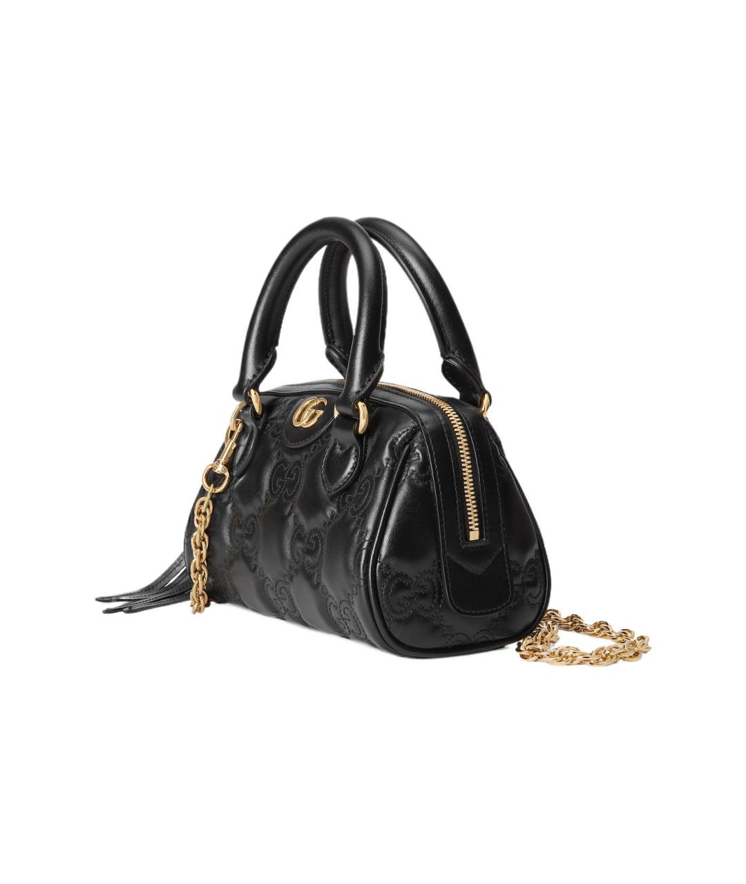 GUCCI Черная кожаная сумка через плечо, фото 2