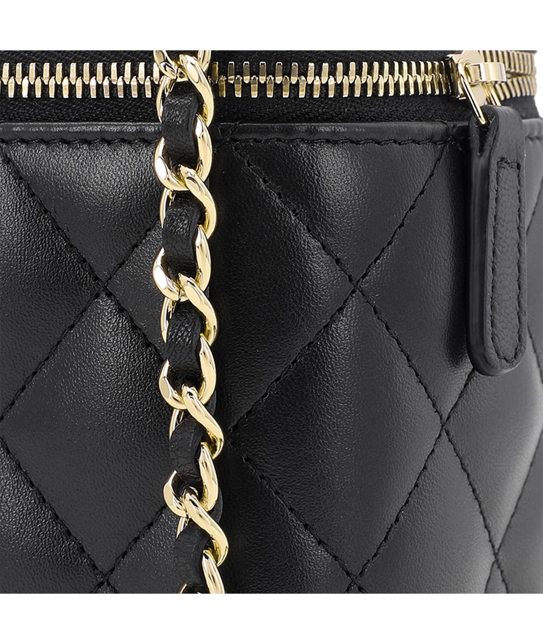CHANEL Черная кожаная сумка через плечо, фото 6