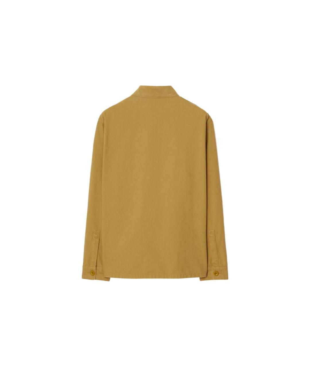 BURBERRY Горчичная хлопковая кэжуал рубашка, фото 2