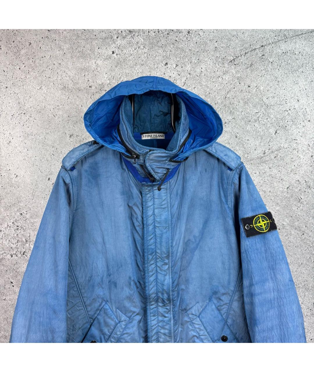 STONE ISLAND Синяя синтетическая куртка, фото 4