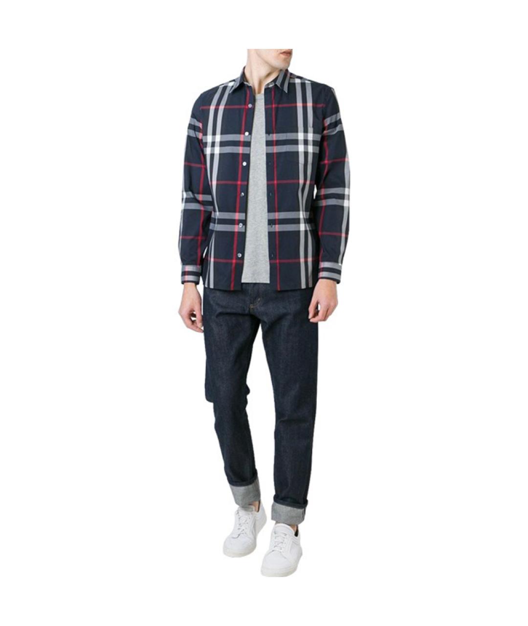 BURBERRY Мульти хлопковая кэжуал рубашка, фото 3