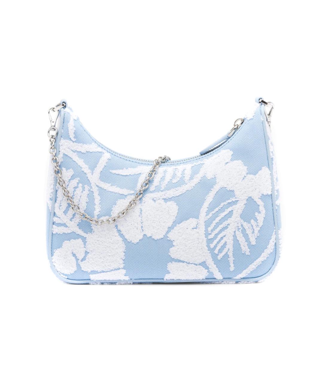 PRADA Голубая тканевая сумка через плечо, фото 2