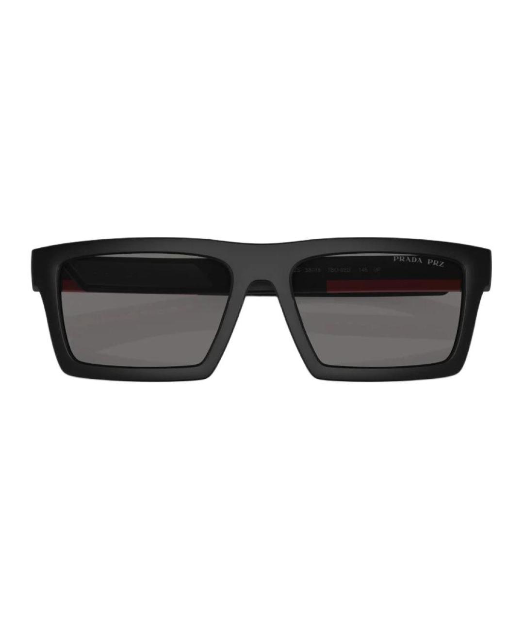 PRADA Черные пластиковые солнцезащитные очки, фото 5