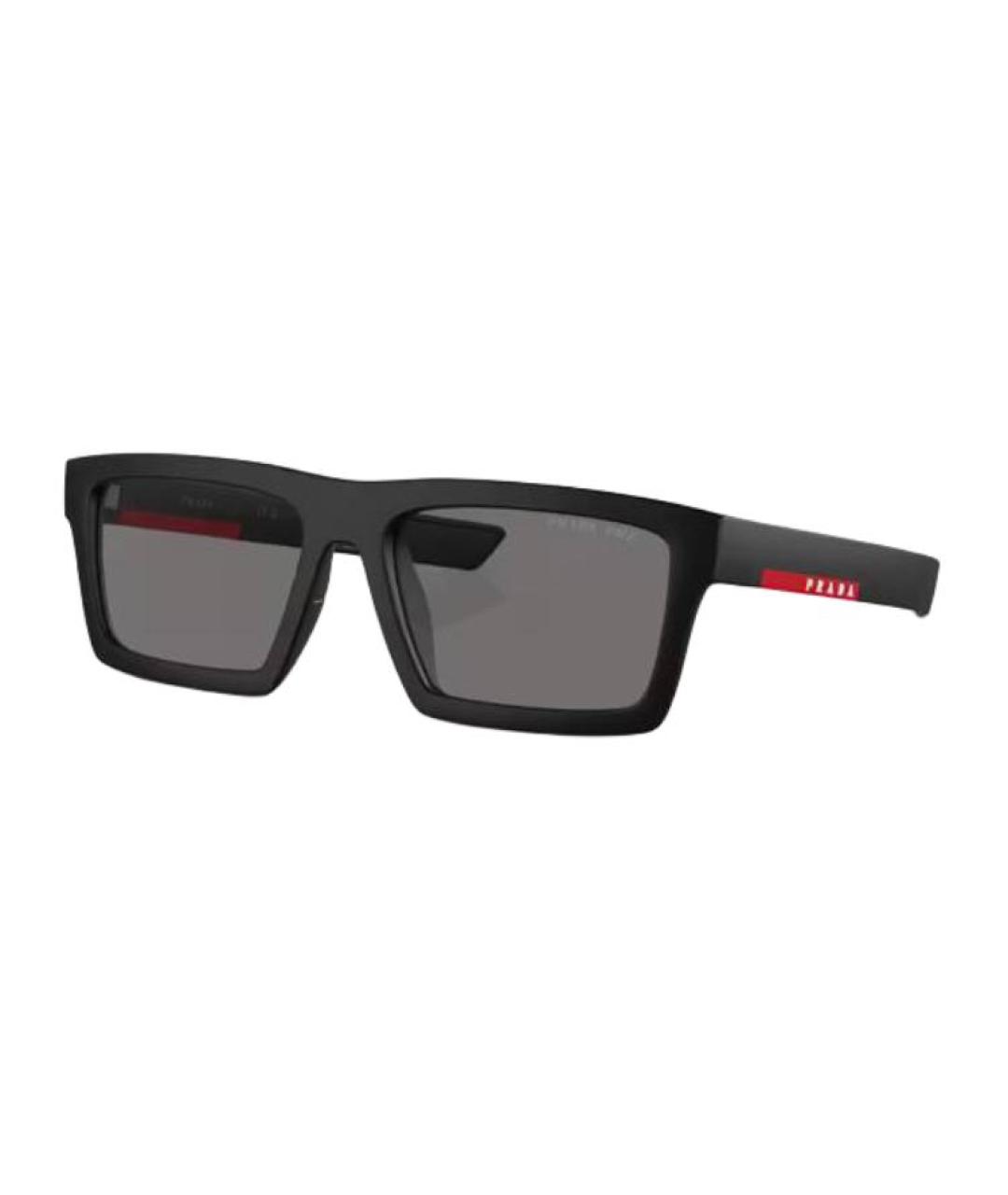 PRADA Черные пластиковые солнцезащитные очки, фото 1