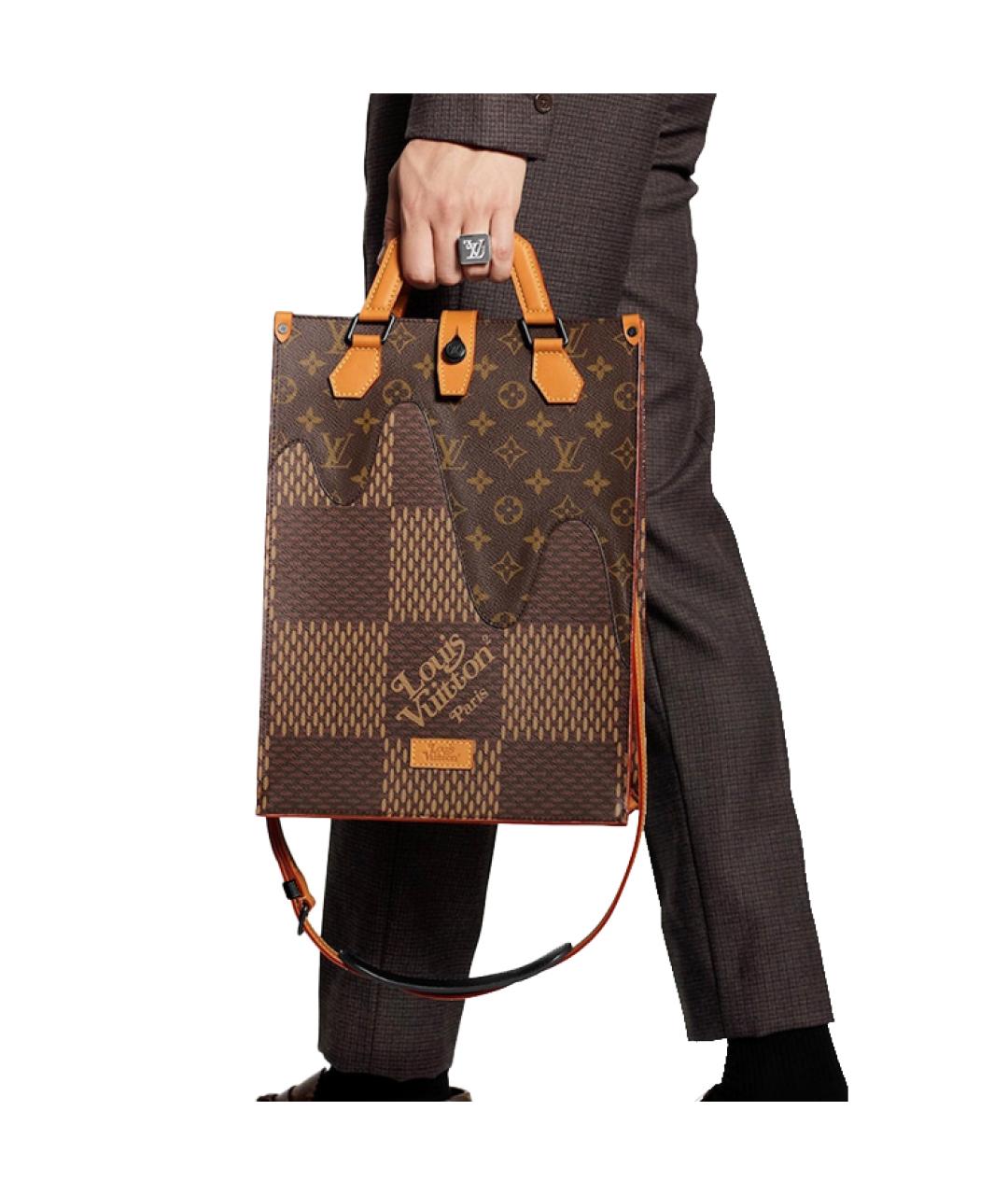 LOUIS VUITTON Коричневая сумка с короткими ручками, фото 7