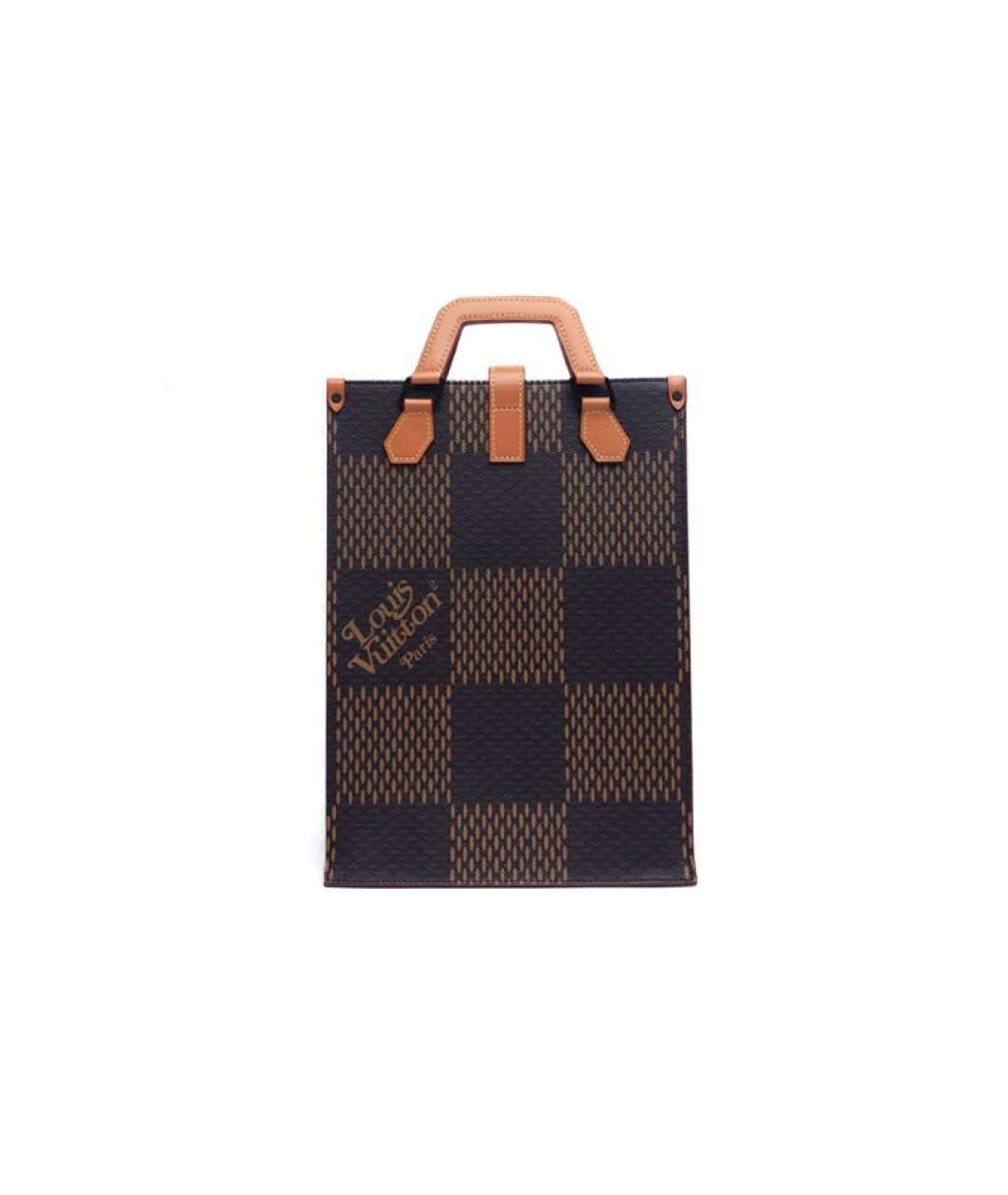 LOUIS VUITTON Коричневая сумка с короткими ручками, фото 4