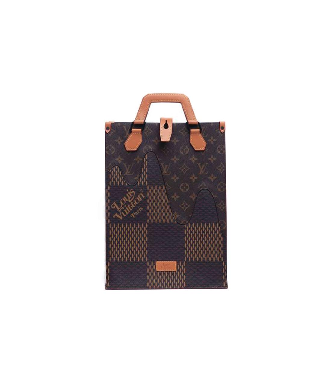 LOUIS VUITTON Коричневая сумка с короткими ручками, фото 3