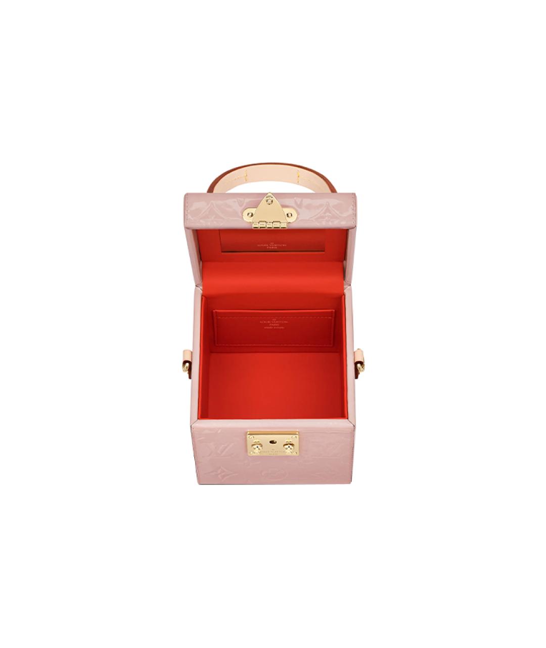 LOUIS VUITTON Розовая кожаная сумка с короткими ручками, фото 4