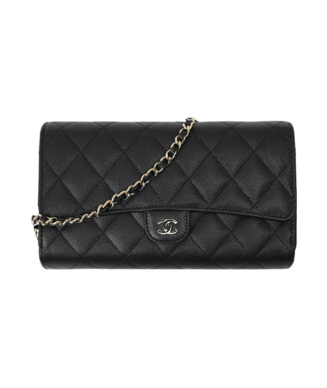 CHANEL Черная кожаная сумка через плечо, фото 1