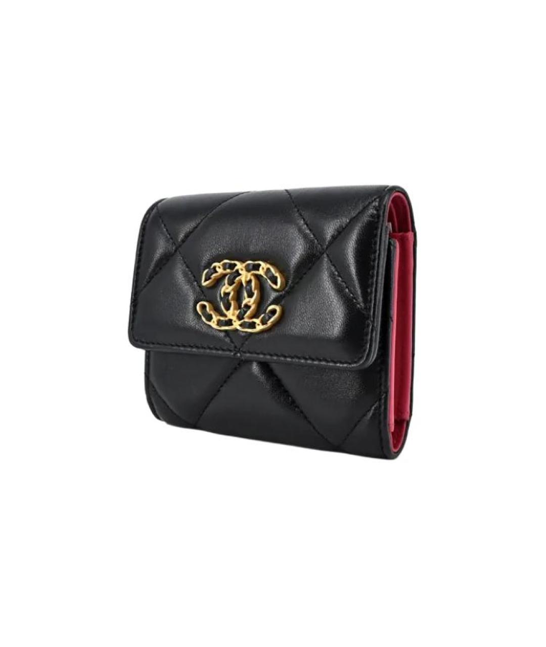 CHANEL Черный кожаный кошелек, фото 2