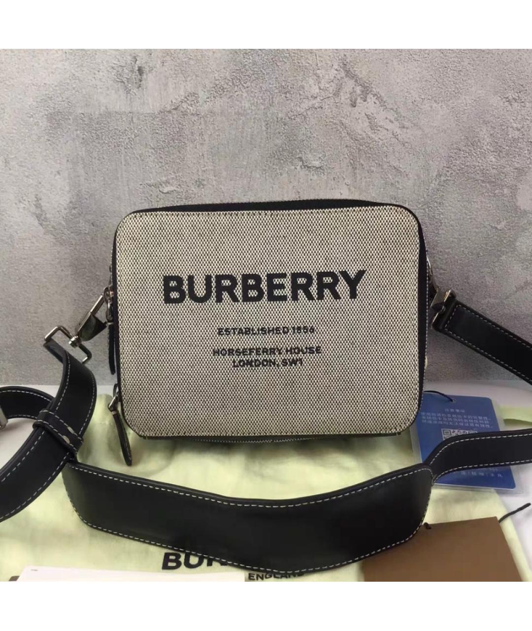 BURBERRY Серая сумка на плечо, фото 2