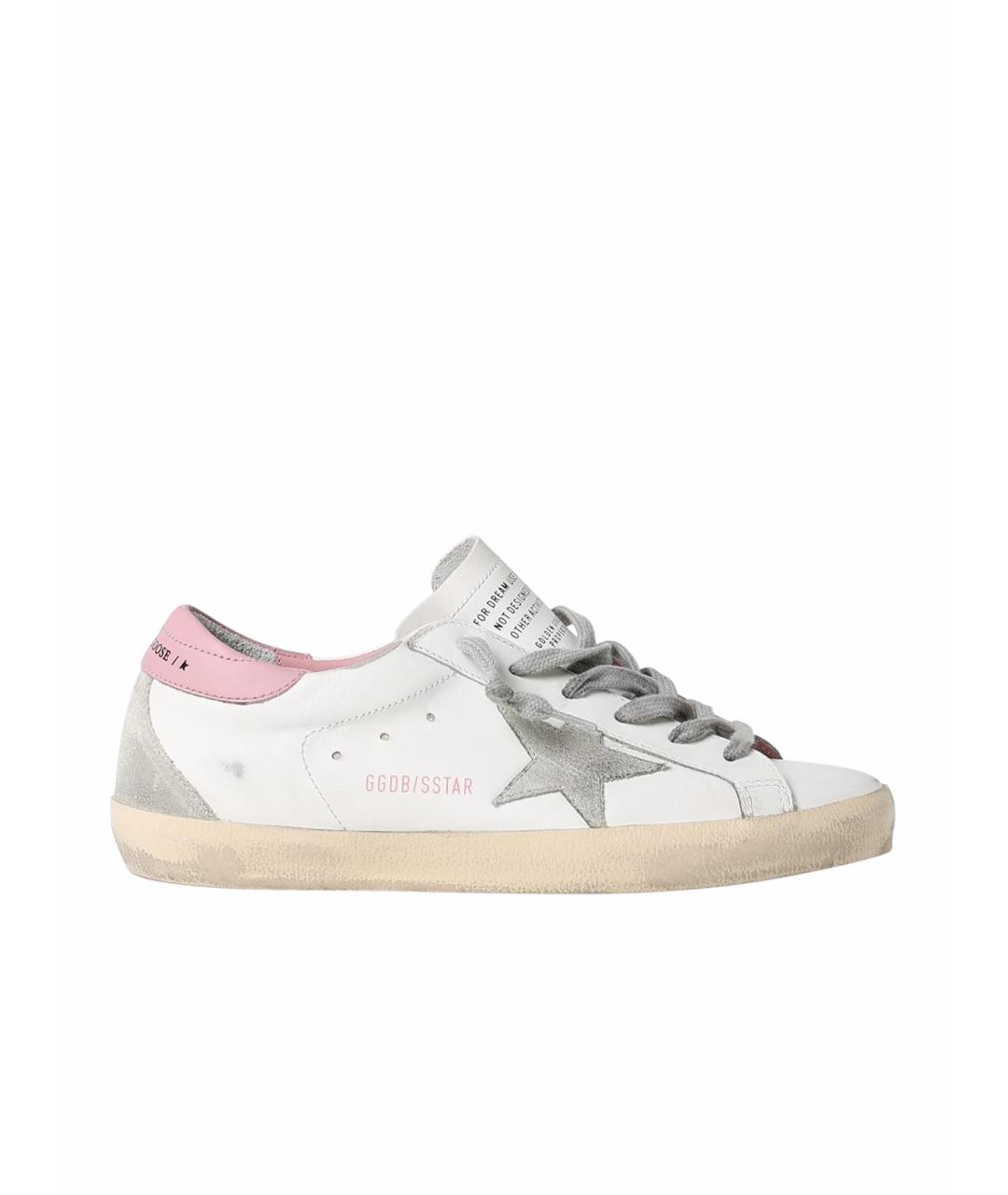 GOLDEN GOOSE DELUXE BRAND Белые кожаные кеды, фото 1