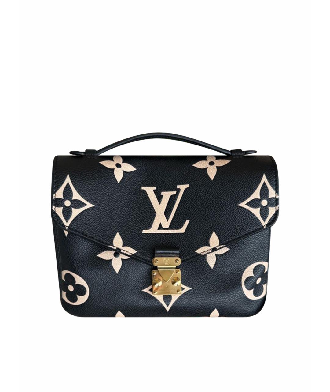 LOUIS VUITTON Черная кожаная сумка через плечо, фото 1