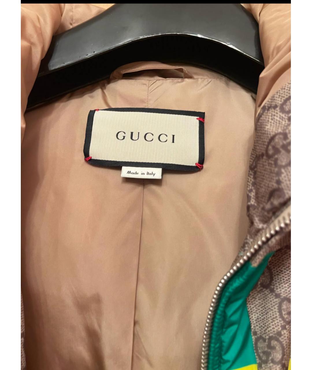 GUCCI Бежевая полиамидовая куртка, фото 4