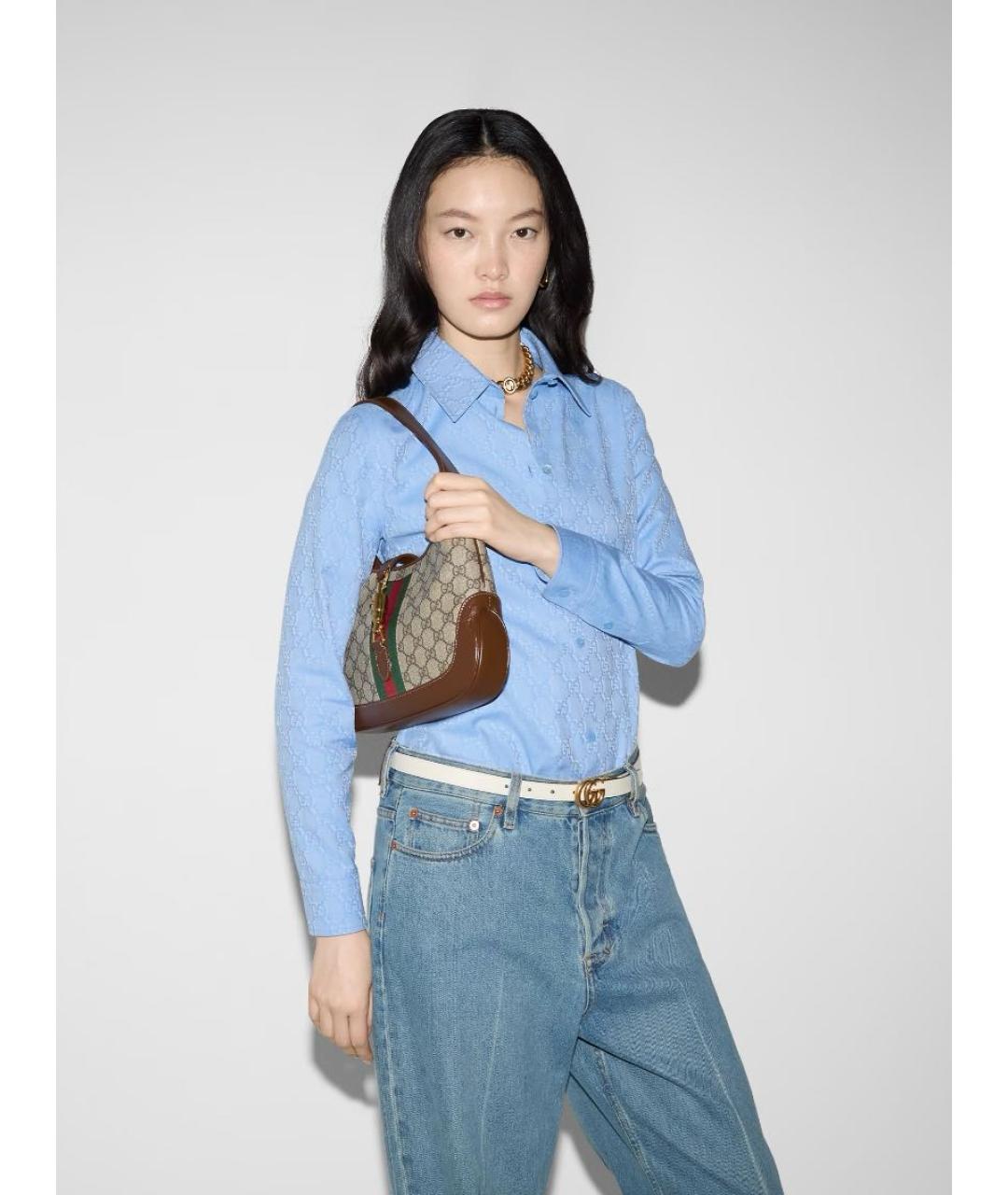 GUCCI Коричневая сумка с короткими ручками, фото 5