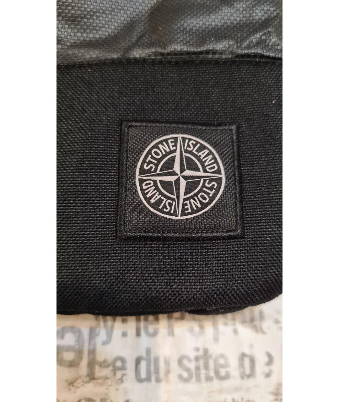 STONE ISLAND Черная сумка тоут, фото 6