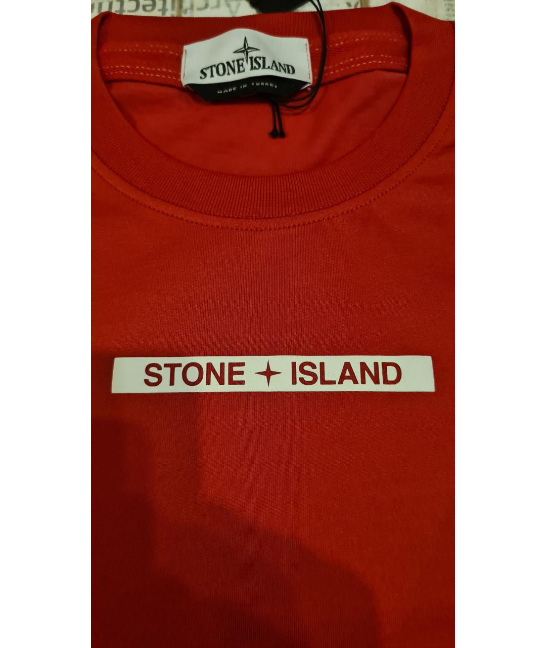 STONE ISLAND Красная футболка, фото 2