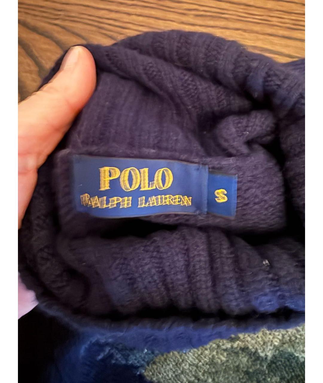 POLO RALPH LAUREN Темно-синее шерстяное повседневное платье, фото 2