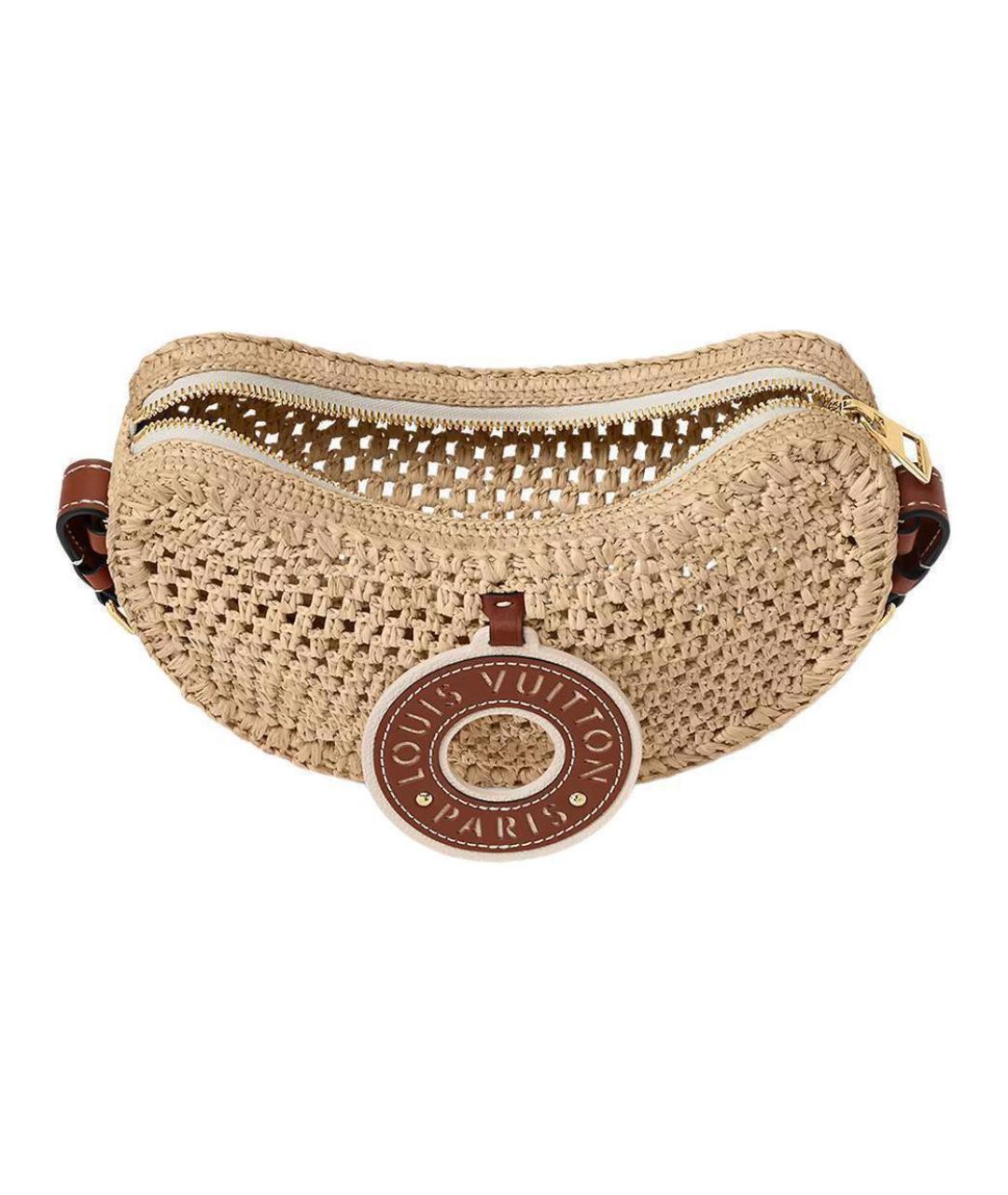 LOUIS VUITTON Бежевая пелетеная сумка через плечо, фото 3