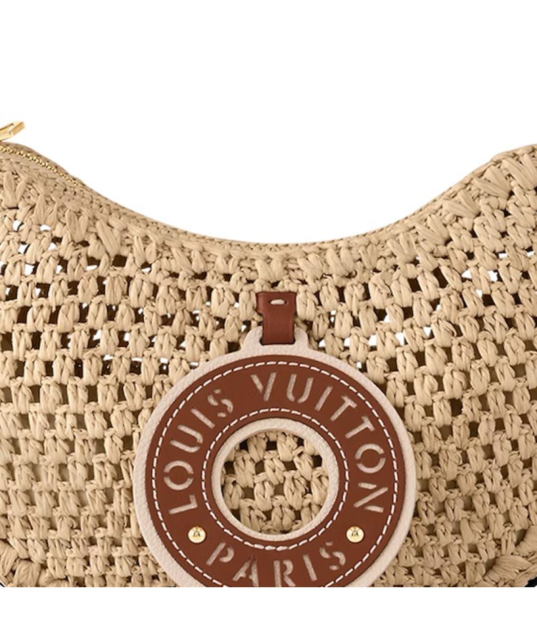 LOUIS VUITTON Бежевая пелетеная сумка через плечо, фото 4