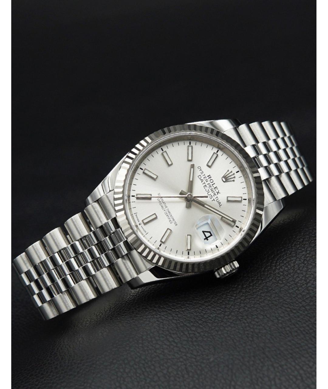 ROLEX Серебряные часы из белого золота, фото 6