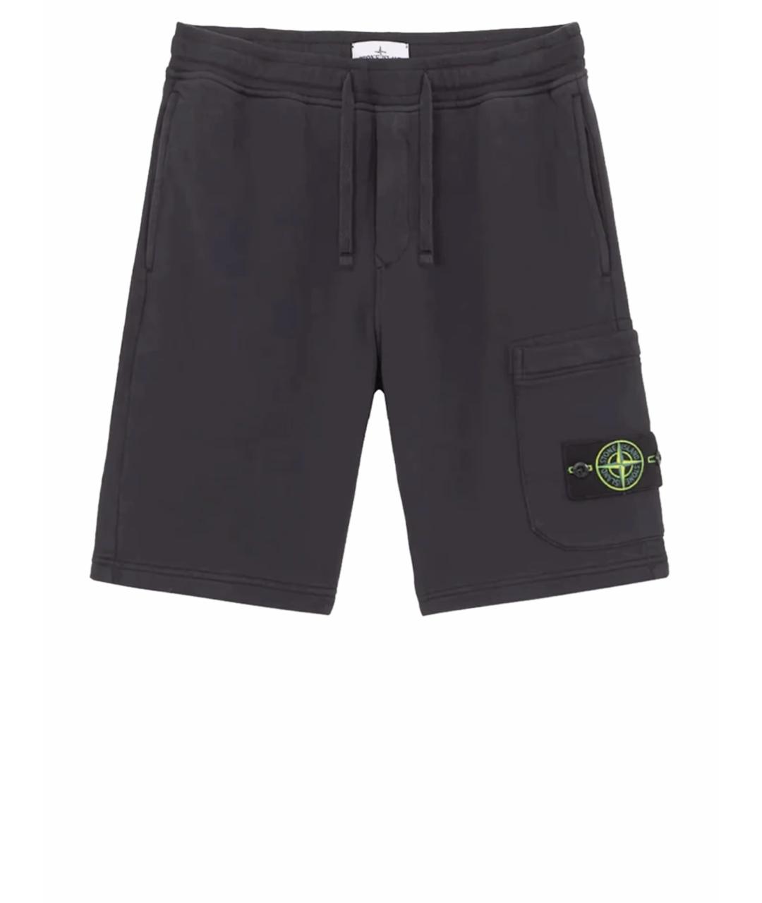 STONE ISLAND Серые хлопковые шорты, фото 1