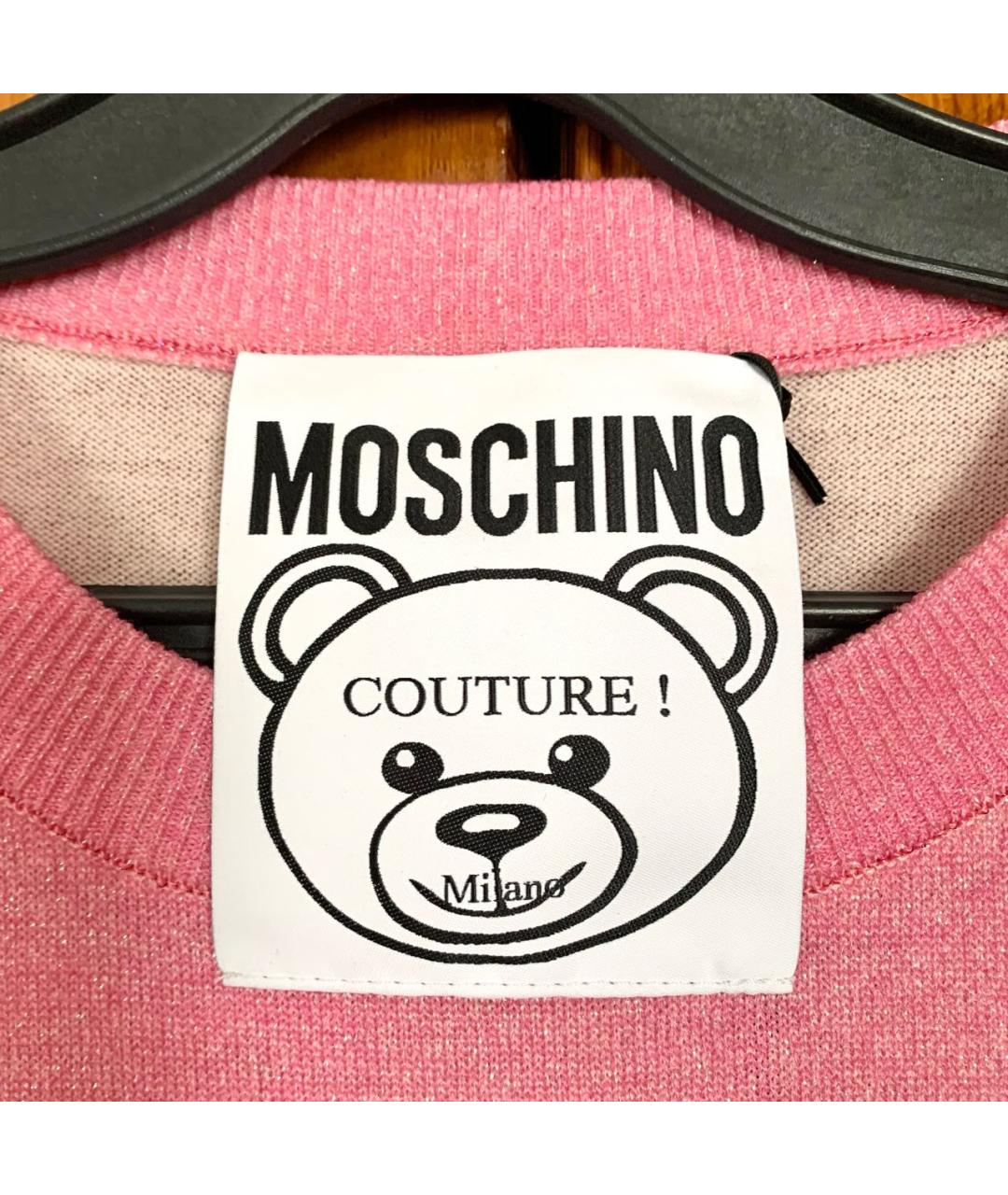 MOSCHINO Розовый шерстяной джемпер / свитер, фото 3