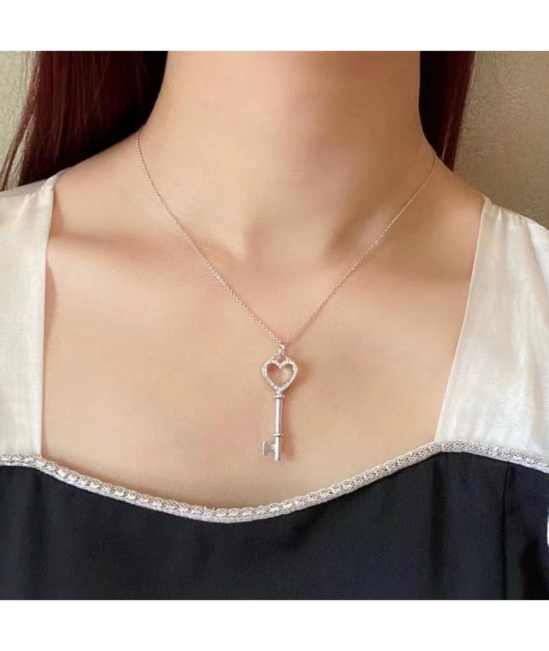 TIFFANY&CO Серебряная цепочка из белого золота, фото 8